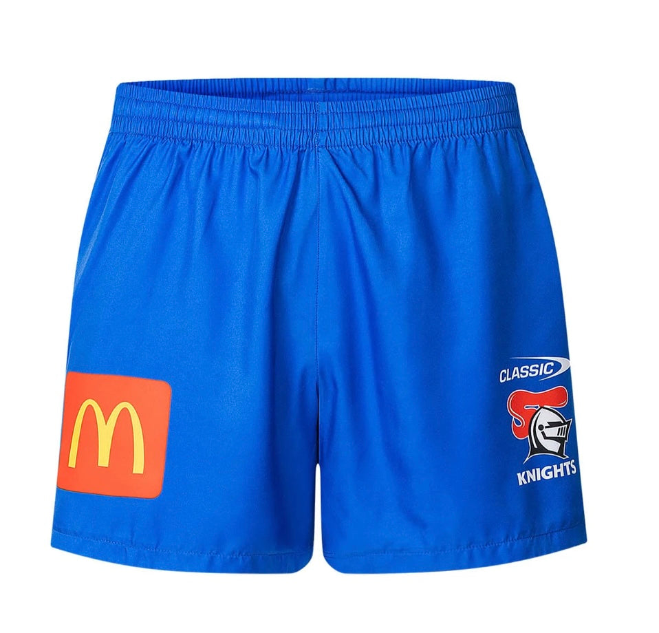 Newcastle Knights training/gym shorts with zip pockets (season 2025)