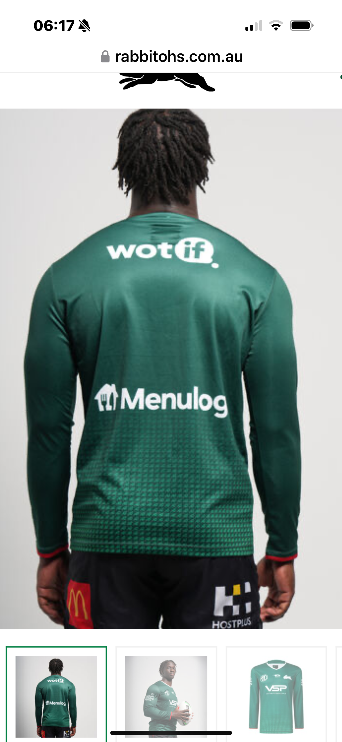 South Sydney Rabbitohs long sleeve training T-shirt (season 2025)