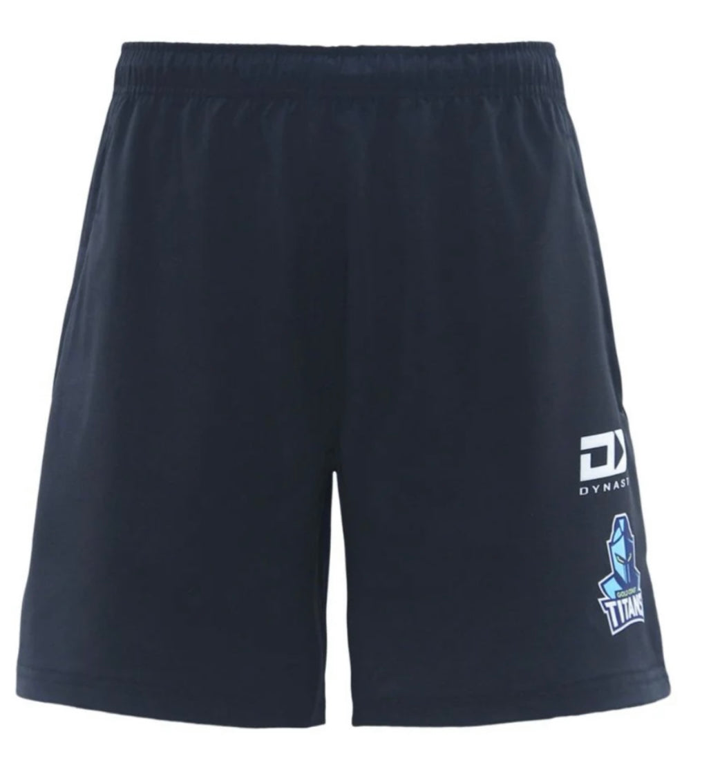 Gold Coast Titans training/gym shorts with zip pockets (season 2025)