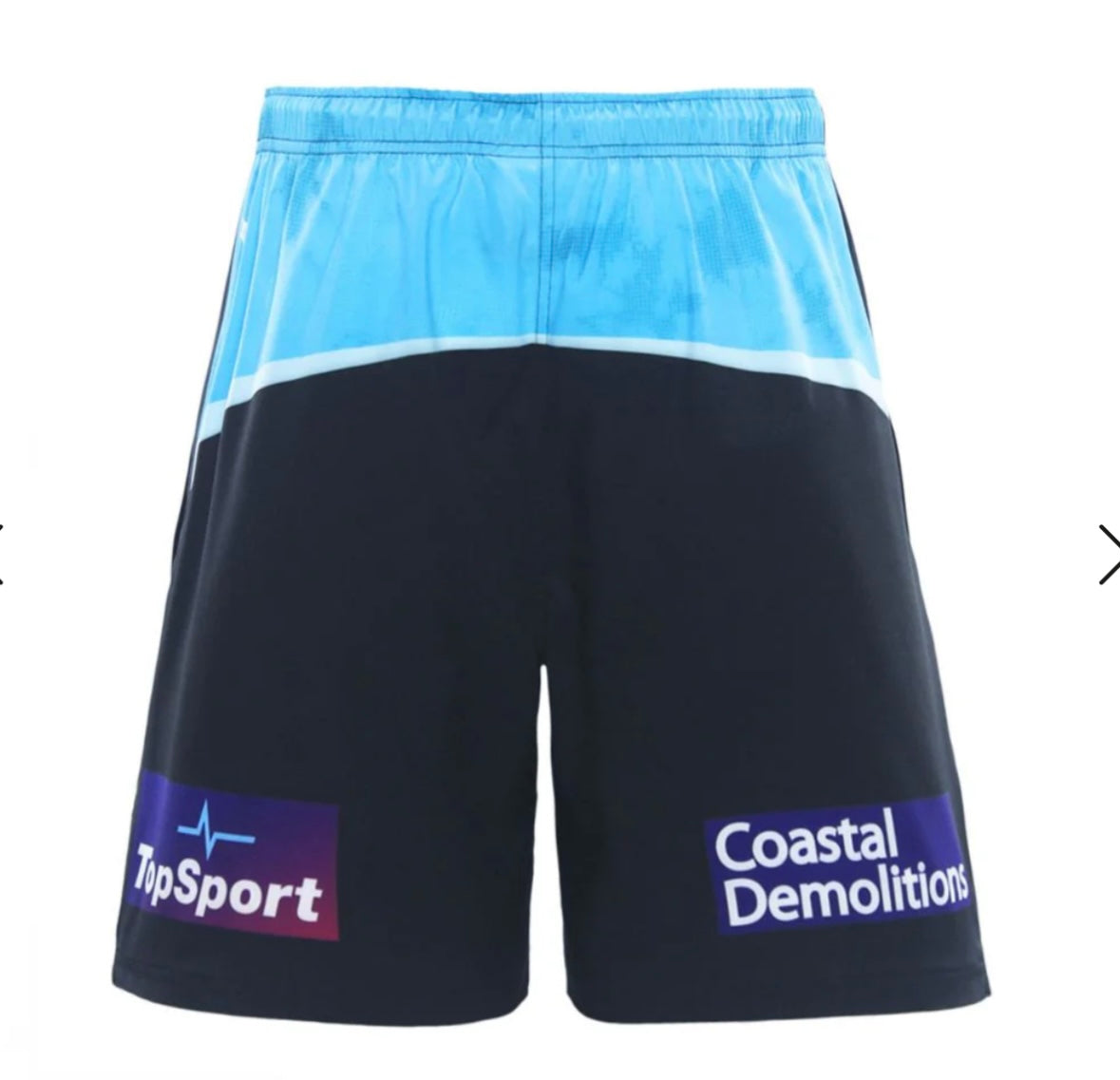 Gold Coast Titans training/gym shorts with zip pockets (season 2025)