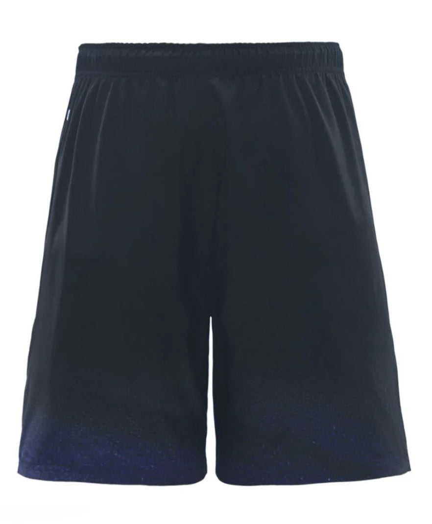 New Zealand Warriors training/gym shorts with zip pockets black (season 2025) Adults