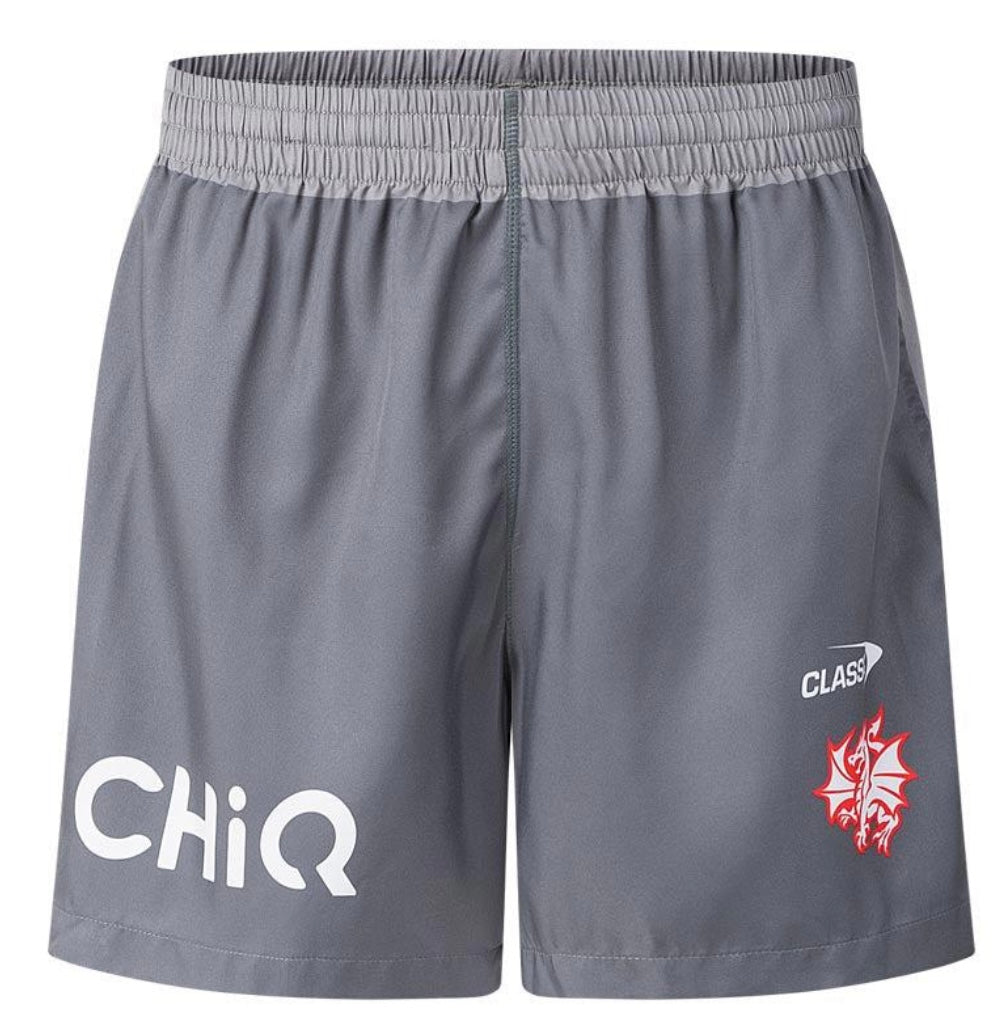 St George-Illawarra Dragons training/gym shorts with zip pockets (season 2025)