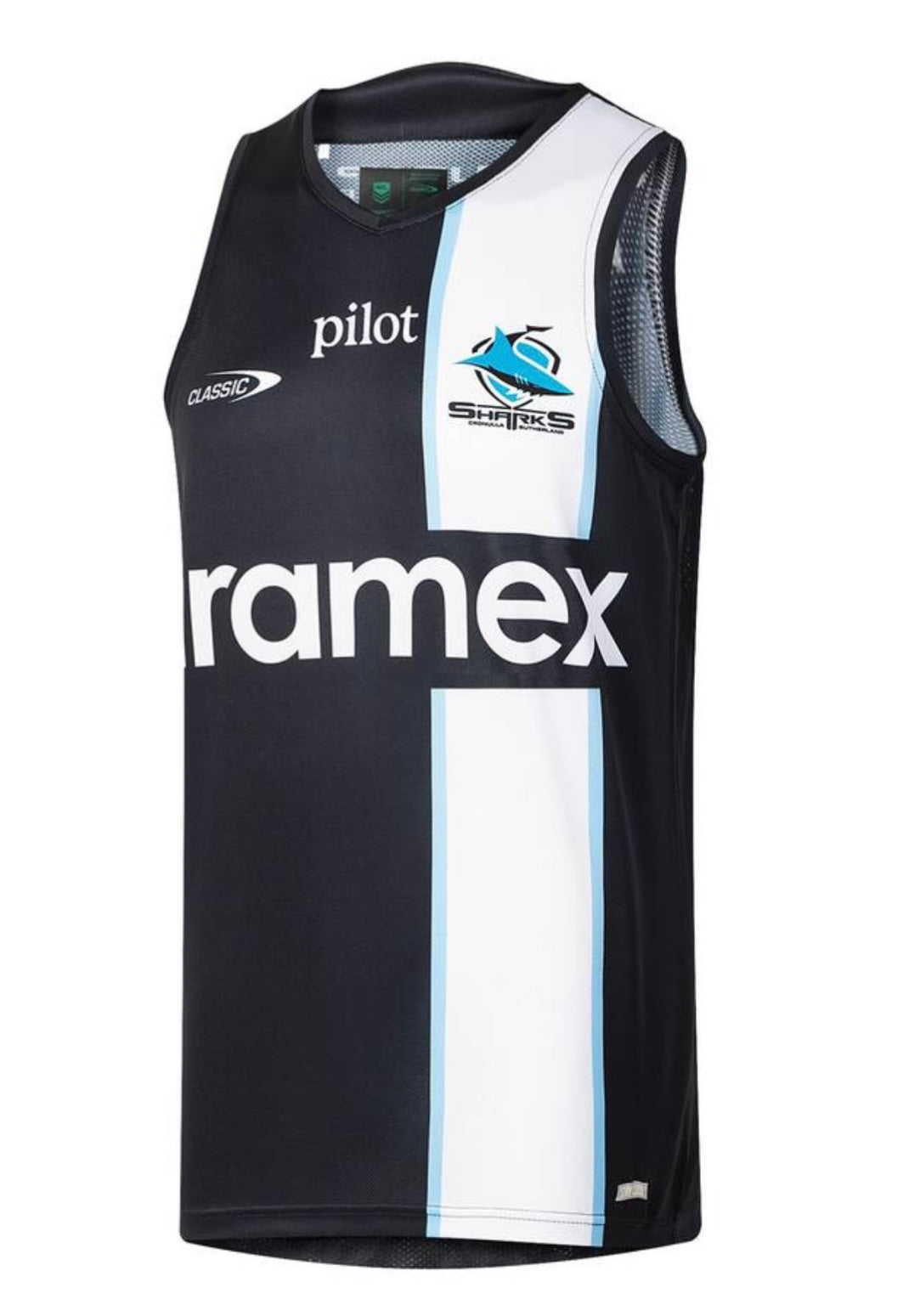 Cronulla Sharks training/gym vest (season 2026) black