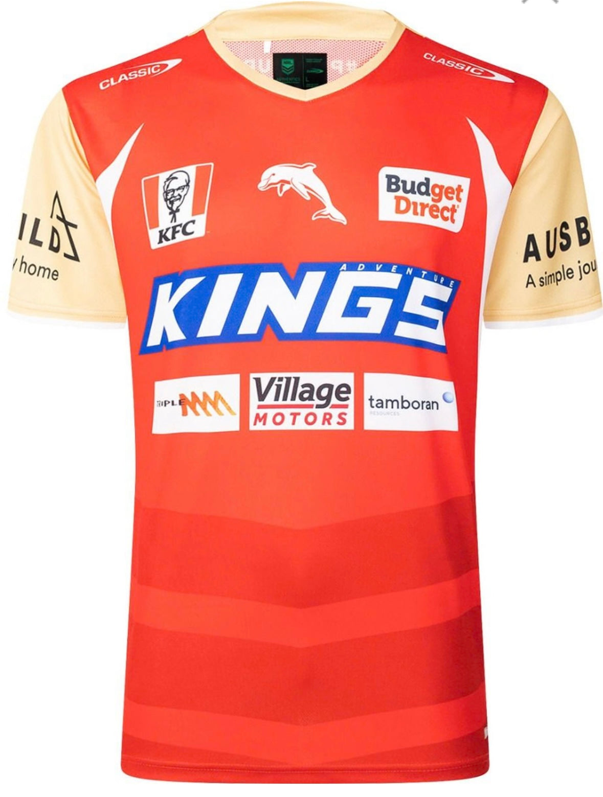 Dolphins rugby league training t-shirt (season 2025) adults