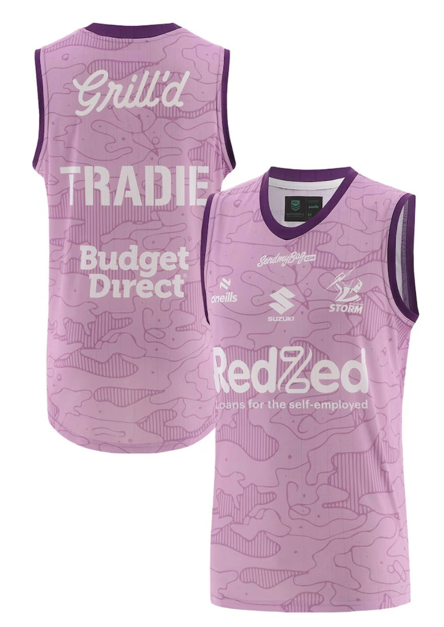 Melbourne Storm training/gym vest lilac (season 2026) Adults