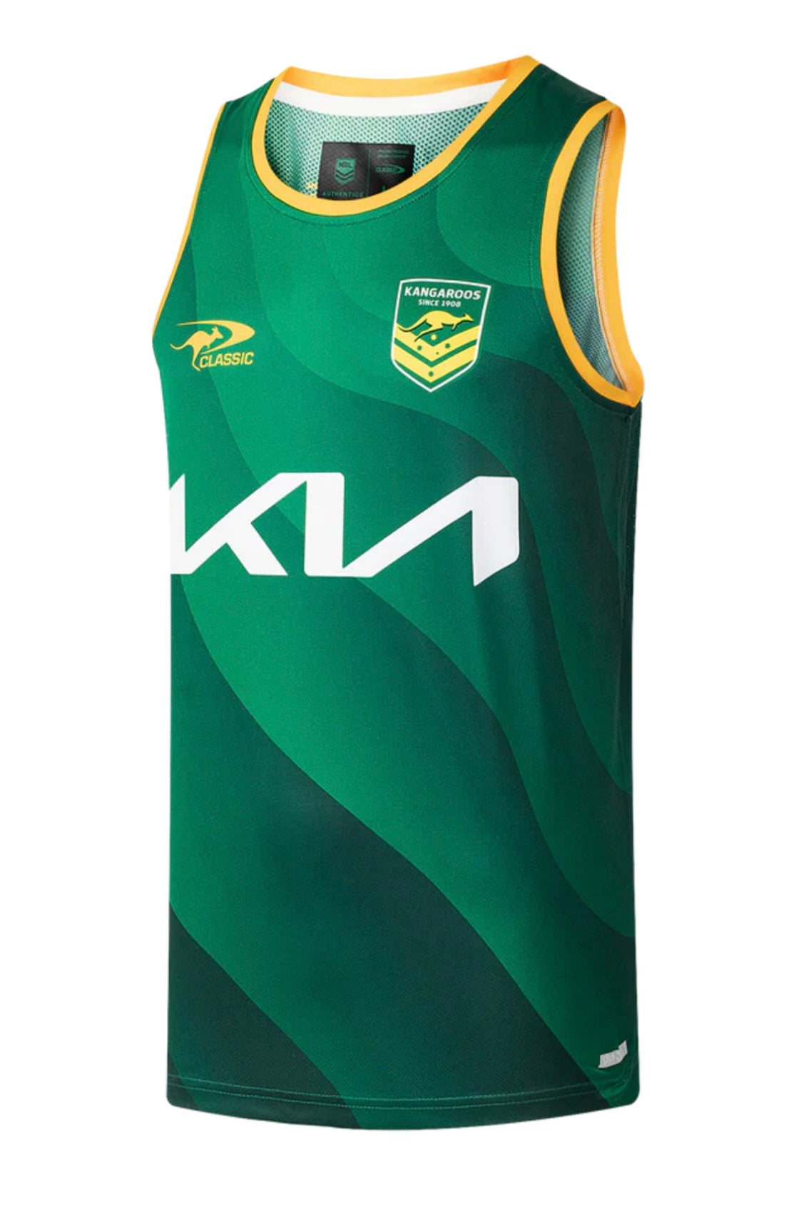 Australian Kangaroos training/gym vests season 2025 (adults) green