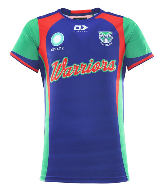 2026 NZ WARRIORS ADULTS WARM UP TEE - BLUE