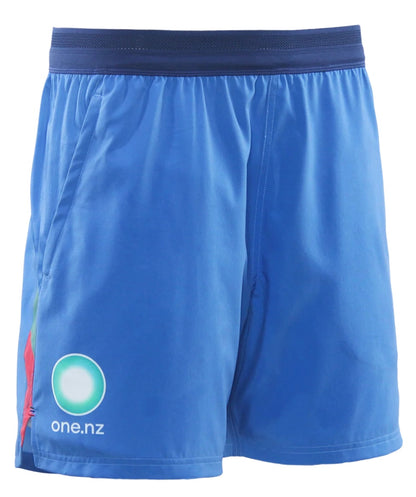 New Zealand Warriors training/gym shorts with zip pockets blue (season 2025) Adults