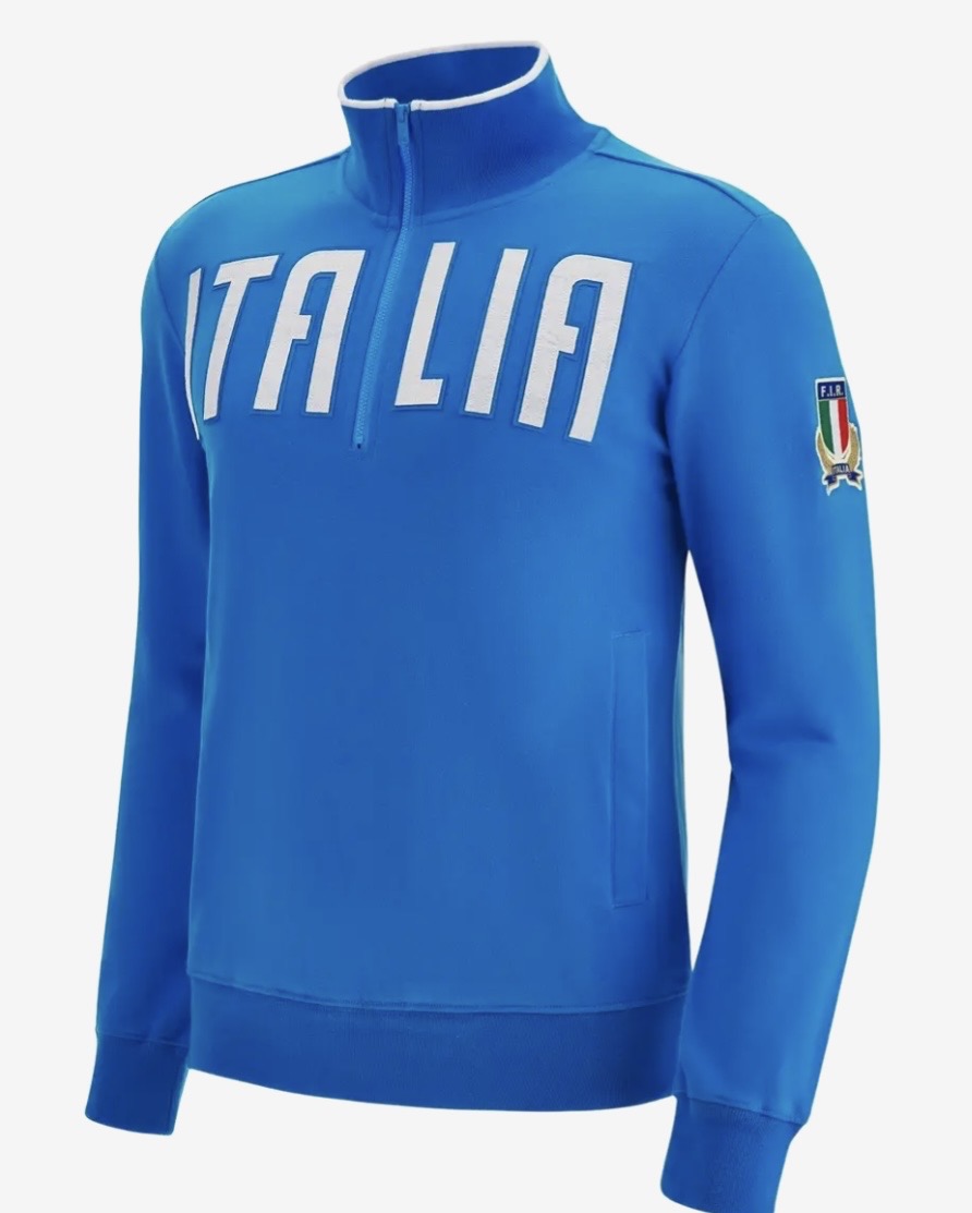 Italy rugby union 1/4 zip travel jacket