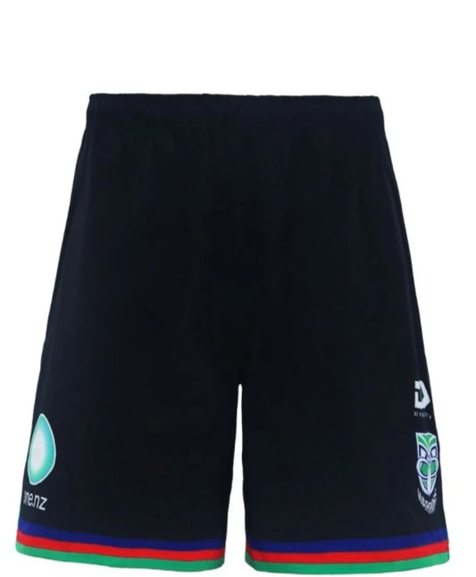New Zealand Warriors training/gym shorts with zip pockets black  (season 2026) Adults