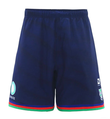 New Zealand Warriors training/gym shorts with zip pockets blue (season 2025) Adults