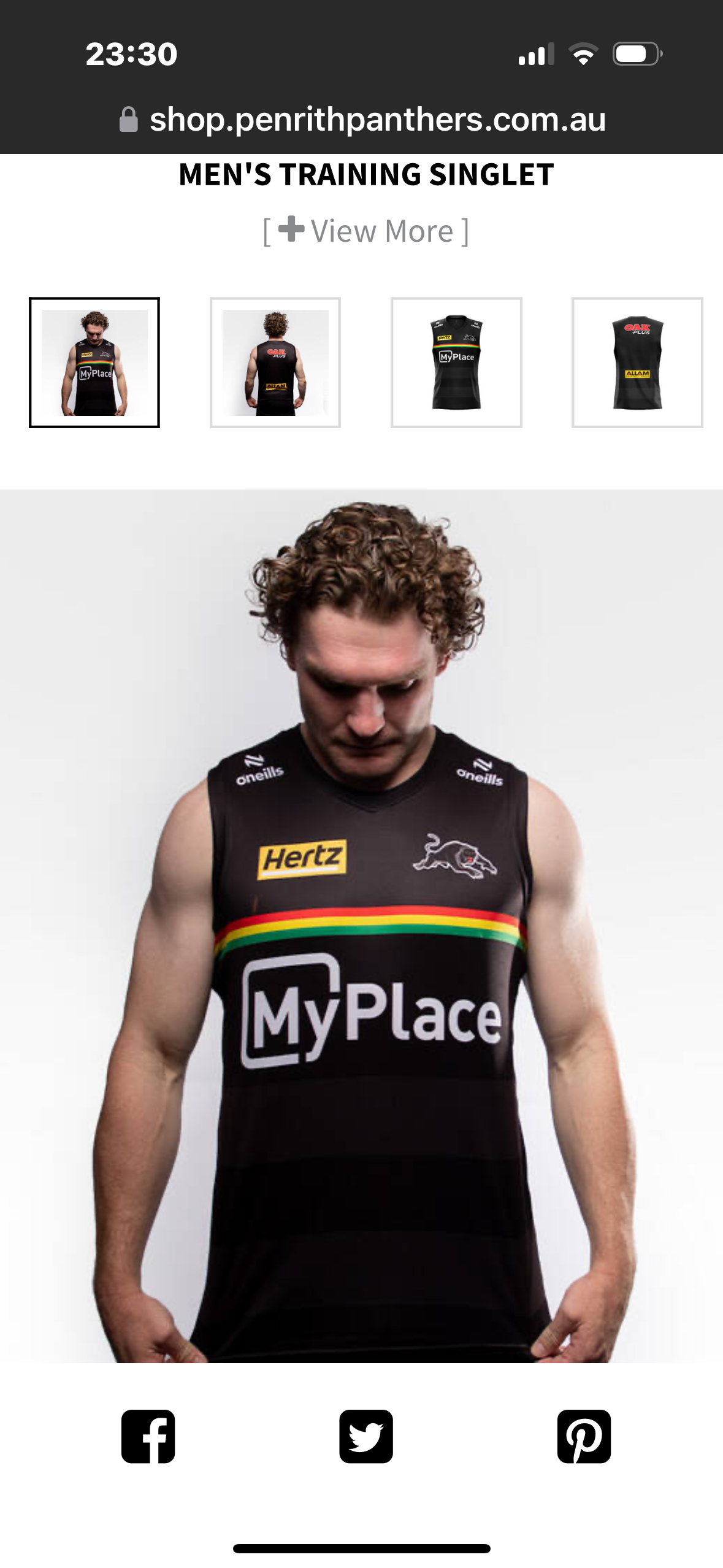 Penrith Panthers training/gym vest (season 2025) adults