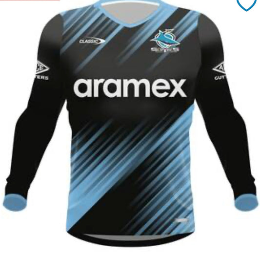 Cronulla Sharks long sleeve training T-shirt (season 2024)