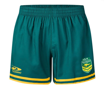 AUSTRALIAN KANGAROOS TRAINING/GYM SHORTS WITH POCKETS (adults) Green  season 2026