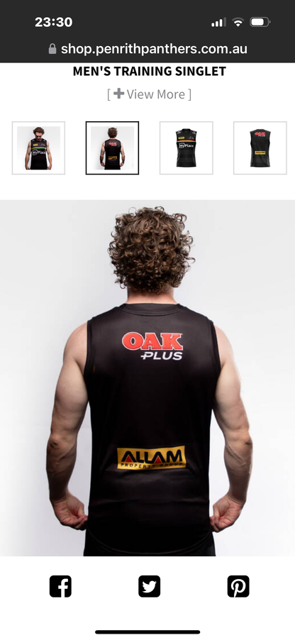 Penrith Panthers training/gym vest (season 2025) adults