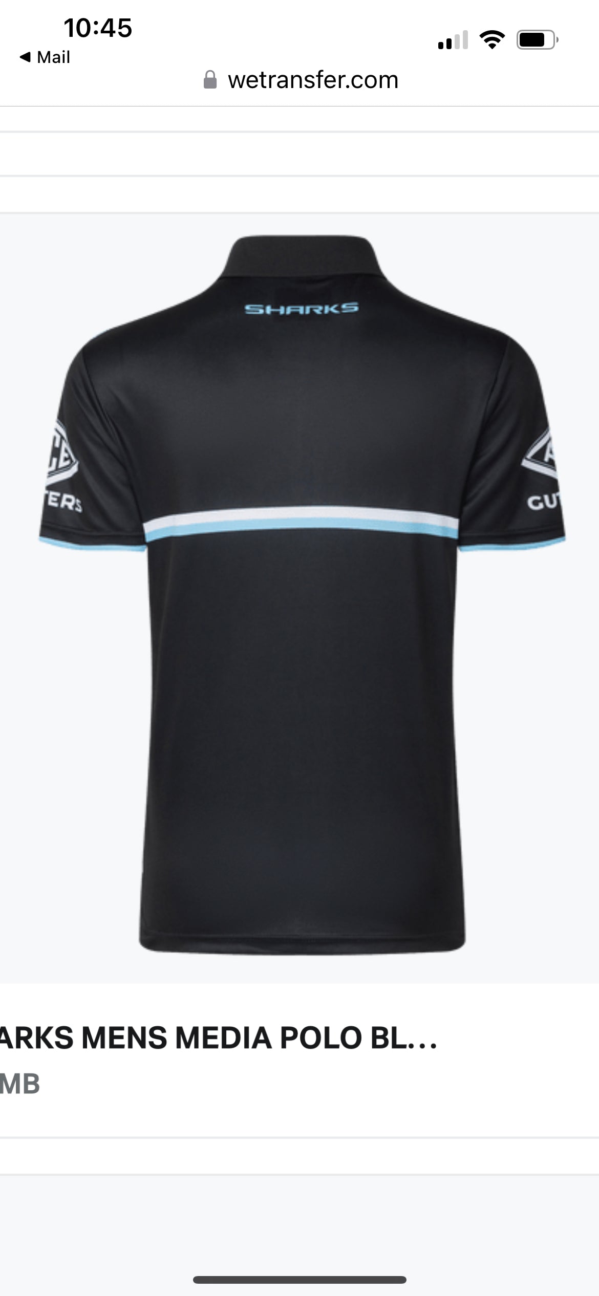 CRONULLA SHARKS TRAINING T-SHIRT