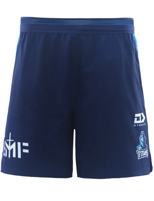 Gold Coast Titans training/gym shorts with zip pockets (season 2026)
