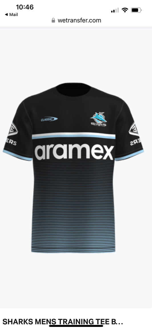 CRONULLA SHARKS TRAINING T-SHIRT