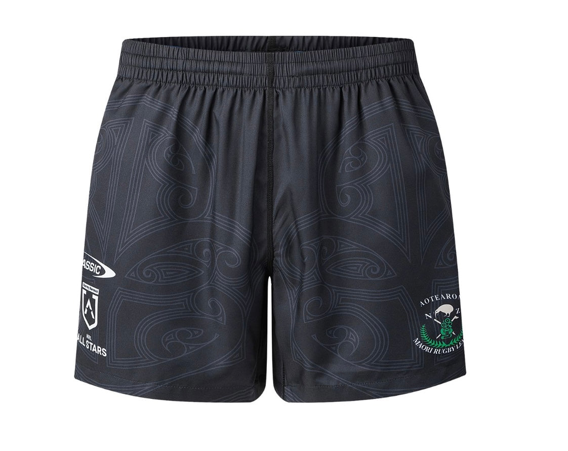 NRL Māori All stars training/gym shorts with zip pockets (season 2026)
