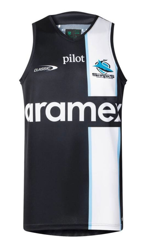 Cronulla Sharks training/gym vest (season 2026) black