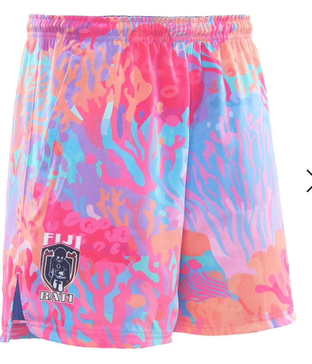 2025 FIJI BATI MENS TRAINING/GYM SHORTS - CORAL