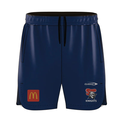 Newcastle Knights training/gym shorts with zip pockets (season 2024)