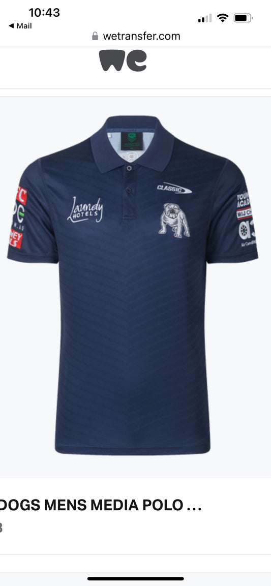 CANTERBURY BULLDOGS MEDIA POLO SHIRT