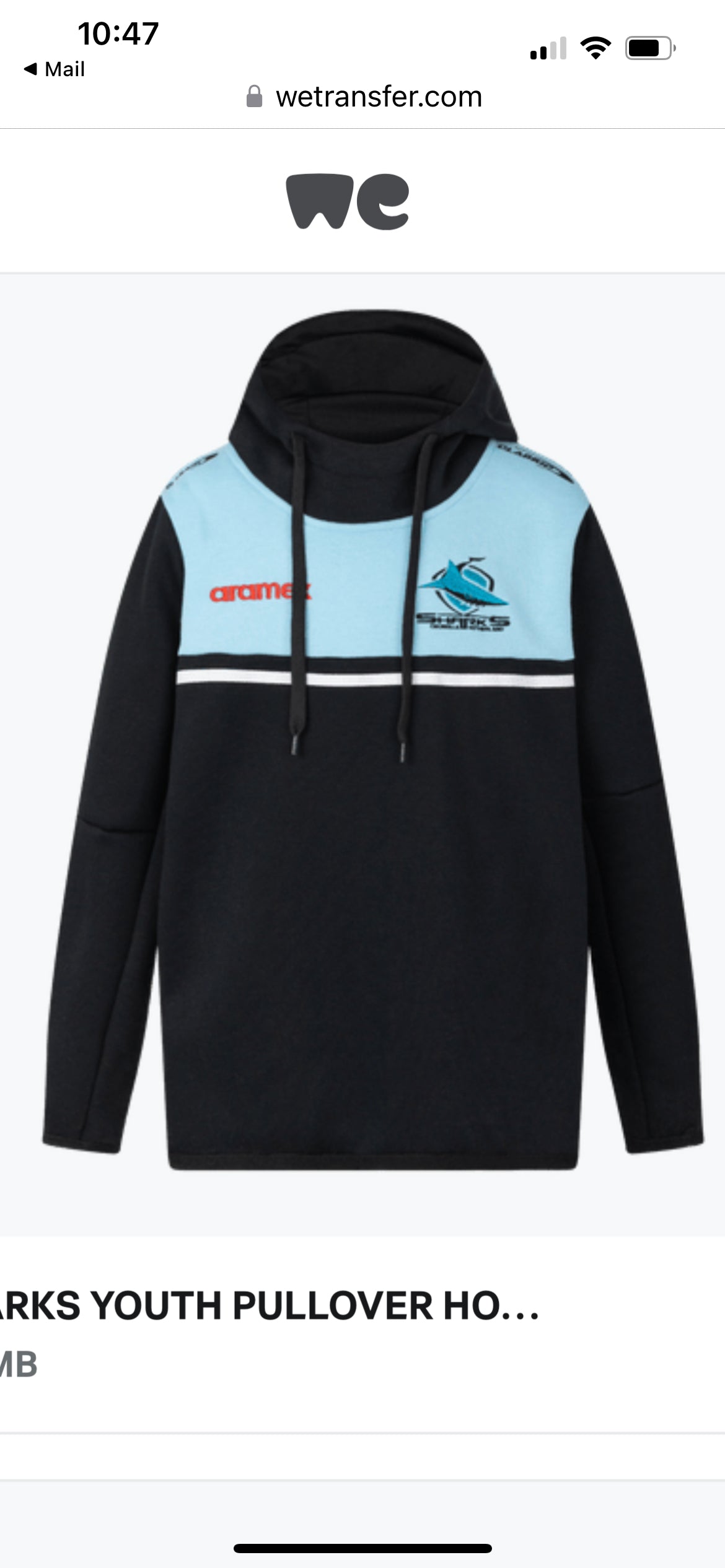 CRONULLA SHARKS HOODIE