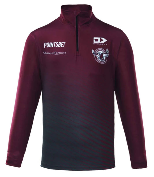 MANLY SEA EAGLES 1/4 ZIP TRAINING TOP