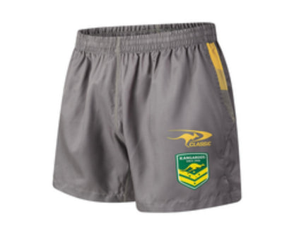 AUSTRALIAN KANGAROOS TRAINING/GYM SHORTS WITH POCKETS season 2025 (adults) grey