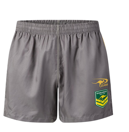 AUSTRALIAN KANGAROOS TRAINING/GYM SHORTS WITH POCKETS season 2025 (adults) grey