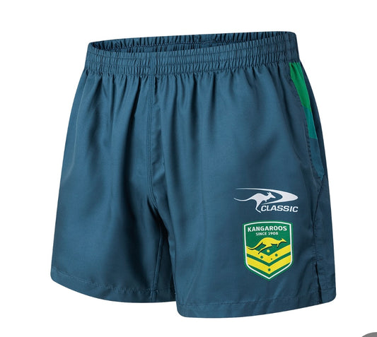 AUSTRALIAN KANGAROOS TRAINING/GYM SHORTS WITH POCKETS Navy (season 2025)