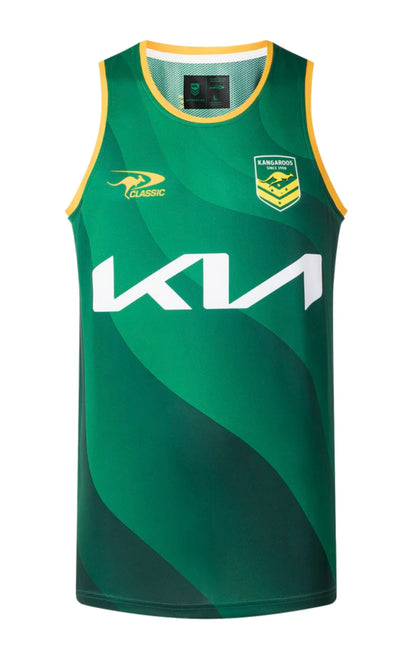 Australian Kangaroos training/gym vests season 2025 (adults) green