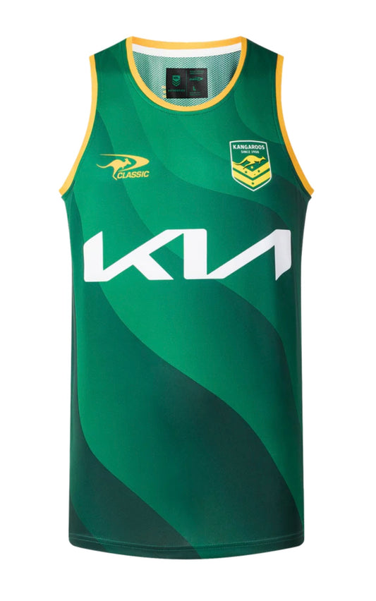 Australian Kangaroos training/gym vests season 2025 (adults) green